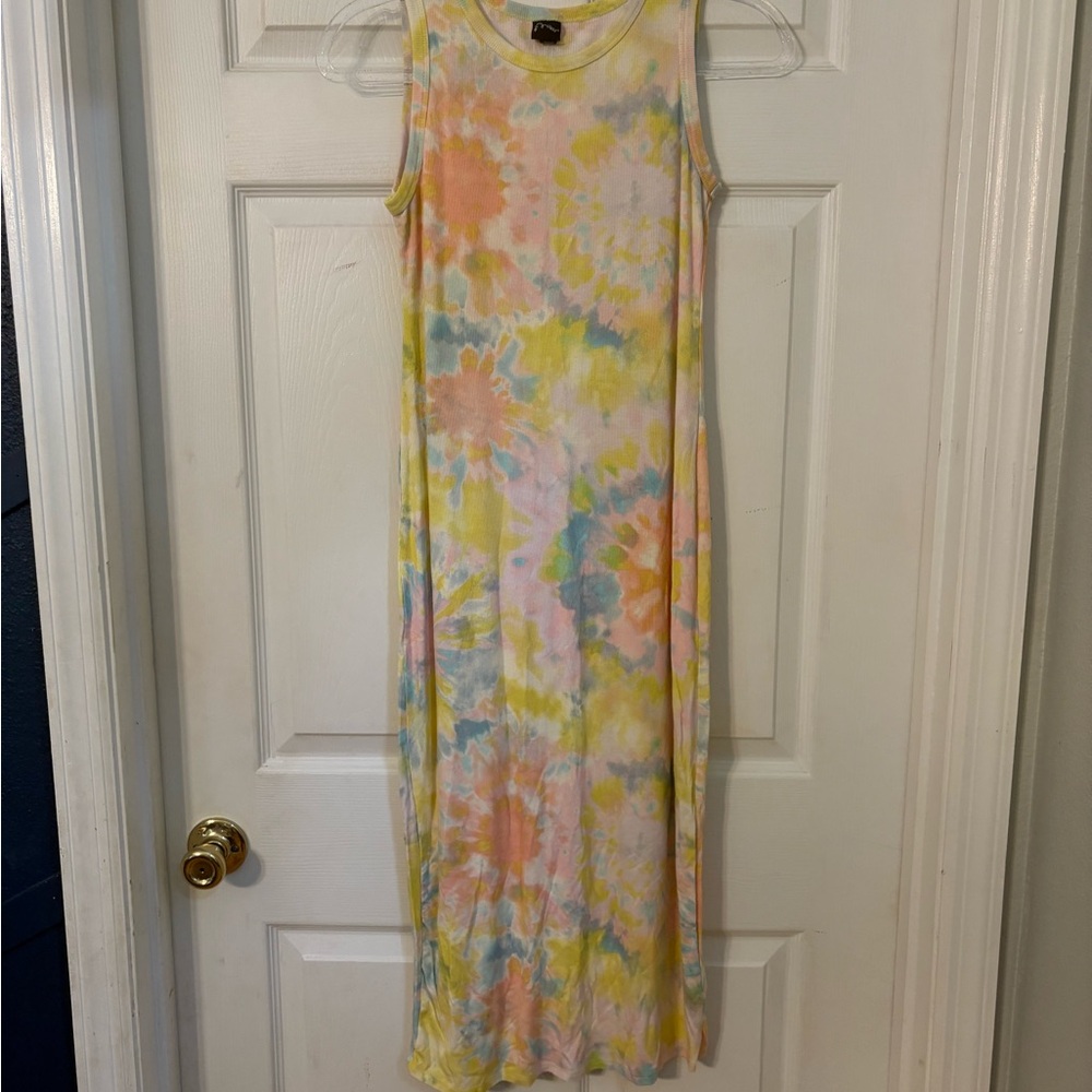 Art Class Vibrant Tie-Dye Kids Maxi Dress